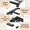 imageVINGLI 14 Inches Twin Bed Frames Set of 2 with Charging StationLED Lights Heavy Duty Single Panel Platform Bed Mattress Foundation Replacement Easy AssemlyBlackBlack