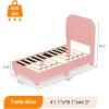 imageVINGLI Cloud Queen Bed Frame with Boucle HeadboardCozy Soft Platform Bed with Wooden Slats Cute Fabric Headboard Cream Modern StyleNoise FreeRounded CornersPinkPink