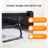 imageVINGLI Daybed with Trundle Bed Twin Metal Trundle Day Bed Frame with Pop Up TrundleSofa Platform Bed with LED Lights and Charging StationPull Out Bed with Sturdy Steel Slats Support WhiteBlack