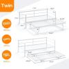 imageVINGLI Daybed with Trundle Bed Twin Metal Trundle Day Bed Frame with Pop Up TrundleSofa Platform Bed with LED Lights and Charging StationPull Out Bed with Sturdy Steel Slats Support WhiteWhite