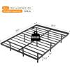 imageVINGLI Full Size Bed Frame with USB Charging StationLED Lights 14 Platform Bed Frame Full Size Heavy Duty Metal Bed No Box Spring NeededBlackBlack
