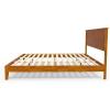 imageVINGLI Solid Wood Twin Size Bed Frame with Headboard MidCentury Modern Platform Panel Bed for Kids TeensAdultsBrownBrown