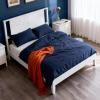imageVINGLI Solid Wood Twin Size Bed Frame with Headboard MidCentury Modern Platform Panel Bed for Kids TeensAdultsBrownWhite