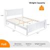 imageVINGLI Twin Bed Frame Solid Wood Platform Single Bed with Headboard No Box Spring Needed Panel Bed Wood Slat Support Mattress Foundation GrayWhite