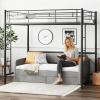 imageVINGLI Twin Size Daybed with 2 Storage Drawers and Pockets Chenille Fabric with Diamond Buttons Upholstered Comfy Sleeper Couch Sofa Bed for Living Room Movie Room Bedroom GrayChenille Gray