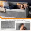 imageVINGLI Twin Size Daybed with 2 Storage Drawers and Pockets Chenille Fabric with Diamond Buttons Upholstered Comfy Sleeper Couch Sofa Bed for Living Room Movie Room Bedroom GrayChenille Gray