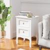 imageVINGLI White Nightstands Set of 2 ToolFree Setup Nightstand 2 Drawer Night Stands for Bedrooms Easy ampamp Quick Install Small Bedside Tables Girls Nightstand Side Table End Table for Small SpacesWhite