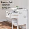 imageVINGLI White Nightstands Set of 2 ToolFree Setup Nightstand 2 Drawer Night Stands for Bedrooms Easy ampamp Quick Install Small Bedside Tables Girls Nightstand Side Table End Table for Small SpacesWhite