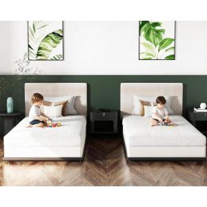 imageVINGLI 6 Inch Twin Mattress for Kids Bunk Bed Memory Foam Mattress in a BoxPressure Relief Removable CoverMedium FirmFiberglassFree ConstructionCertiPURUS2