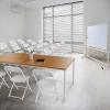 imageVINGLI 5 Pack White Plastic Folding Chair Indoor Outdoor Portable Stackable Commercial Seat with Steel Frame 350lb Capacity for Events Office Wedding Party Picnic Kitchen DiningWhite