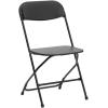 imageVINGLI 5 Pack White Plastic Folding Chair Indoor Outdoor Portable Stackable Commercial Seat with Steel Frame 350lb Capacity for Events Office Wedding Party Picnic Kitchen DiningBlack