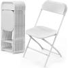 imageVINGLI 5 Pack White Plastic Folding Chair Indoor Outdoor Portable Stackable Commercial Seat with Steel Frame 350lb Capacity for Events Office Wedding Party Picnic Kitchen DiningWhite