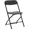 imageVINGLI 5 Pack White Plastic Folding Chair Indoor Outdoor Portable Stackable Commercial Seat with Steel Frame 350lb Capacity for Events Office Wedding Party Picnic Kitchen DiningBlack