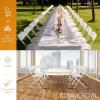 imageVINGLI 5 Pack White Plastic Folding Chair Indoor Outdoor Portable Stackable Commercial Seat with Steel Frame 350lb Capacity for Events Office Wedding Party Picnic Kitchen DiningWhite
