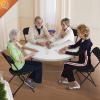 imageVINGLI 5 Pack White Plastic Folding Chair Indoor Outdoor Portable Stackable Commercial Seat with Steel Frame 350lb Capacity for Events Office Wedding Party Picnic Kitchen DiningBlack