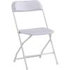 imageVINGLI 5 Pack White Plastic Folding Chair Indoor Outdoor Portable Stackable Commercial Seat with Steel Frame 350lb Capacity for Events Office Wedding Party Picnic Kitchen DiningWhite