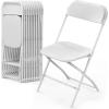 imageVINGLI 5 Pack White Plastic Folding Chair Indoor Outdoor Portable Stackable Commercial Seat with Steel Frame 350lb Capacity for Events Office Wedding Party Picnic Kitchen DiningWhite