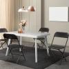 imageVINGLI 5 Pack White Plastic Folding Chair Indoor Outdoor Portable Stackable Commercial Seat with Steel Frame 350lb Capacity for Events Office Wedding Party Picnic Kitchen DiningBlack