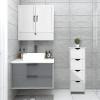imageVINGLI Bathroom Medicine Cabinet 2 Door Wall Mounted Storage Cabinet Over Toilet Cabinet Bathroom Kitchen Office Floating Storage Collection Orgaznier White