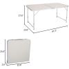 imageVINGLI 4ft Folding Camping Table with Carry HandlePortable Aluminum Lightweight Fold Up Utility Picnic Table for Stove Grill BBQ for Party Outdoor Patio Garden