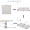 imageVINGLI 4ft Folding Camping Table with Carry HandlePortable Aluminum Lightweight Fold Up Utility Picnic Table for Stove Grill BBQ for Party Outdoor Patio Garden