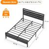 imageVINGLI Queen Platform Bed Frame with 12Inch UnderBed Storage Space RGB LED Headboard ampamp Footboard 2 AC 2 USB 1 TypeC Charging Ports Sturdy Metal NoiseFree Design Modern Apartment BedroomBlackBlack