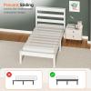 imageVINGLI Set of 2 Twin Bed Frames for KidsBoucle Upholstered Platform Bed with Adjustable HeadboardSturdy Wood Slats SupportCloud Single Bed with Cream DesignNoise Free Easy Assembly BeigeLed Wood White
