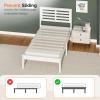 imageVINGLI Set of 2 Twin Bed Frames for KidsBoucle Upholstered Platform Bed with Adjustable HeadboardSturdy Wood Slats SupportCloud Single Bed with Cream DesignNoise Free Easy Assembly BeigeLed Wood White