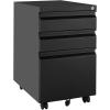 imageVINGLI 3Drawer Rolling File Cabinet with Lock Under Desk File Cabinet for HomeampampOffice Metal Office Drawers with Lock Fully Assembled BlackBlack