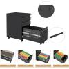 imageVINGLI 3Drawer Rolling File Cabinet with Lock Under Desk File Cabinet for HomeampampOffice Metal Office Drawers with Lock Fully Assembled BlackBlack