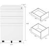 imageVINGLI 3Drawer Rolling File Cabinet with Lock Under Desk File Cabinet for HomeampampOffice Metal Office Drawers with Lock Fully Assembled BlackWhite