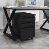 imageVINGLI 3Drawer Rolling File Cabinet with Lock Under Desk File Cabinet for HomeampampOffice Metal Office Drawers with Lock Fully Assembled BlackBlack