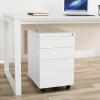 imageVINGLI 3Drawer Rolling File Cabinet with Lock Under Desk File Cabinet for HomeampampOffice Metal Office Drawers with Lock Fully Assembled BlackWhite