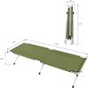 image:imageVINGLI Folding Camping CotOutdoor Portable Camp Bed Sleeping Cots with Carry Bag Green74x25 inch