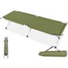 image:imageVINGLI Folding Camping CotOutdoor Portable Camp Bed Sleeping Cots with Carry Bag Green74x25 inch