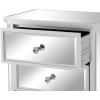 image:imageVINGLI VNGLI Mirrored Dresser 5 Drawers Modern Chest Mirrored Chest of Drawers Glass Dresser for Bedroom Dressing Room Living Room SilverSilver