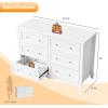 image:imageVINGLI VNGLI Mirrored Dresser 5 Drawers Modern Chest Mirrored Chest of Drawers Glass Dresser for Bedroom Dressing Room Living Room SilverWhite