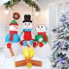 image:imageVINGLI 6FT Inflatable Christmas Decoration Three Snowman Family Inflatable Around Campire Blow up Gaint Frosty Snowman Xsmas Decoration with LED Light for Yard Garden Lawn Winter Holiday