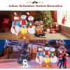 image:imageVINGLI 6FT Inflatable Christmas Decoration Three Snowman Family Inflatable Around Campire Blow up Gaint Frosty Snowman Xsmas Decoration with LED Light for Yard Garden Lawn Winter Holiday