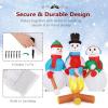 image:imageVINGLI 6FT Inflatable Christmas Decoration Three Snowman Family Inflatable Around Campire Blow up Gaint Frosty Snowman Xsmas Decoration with LED Light for Yard Garden Lawn Winter Holiday