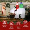 image:imageVINGLI Lighted Inflatable Christmas Santa Claus and Polar Bear Outdoor Decorations 6ft Tall Blow Up Yard Decoration with Secure Stakes Electric Blower Fan for Indoor Garden Decor