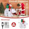 image:imageVINGLI Lighted Inflatable Christmas Santa Claus and Polar Bear Outdoor Decorations 6ft Tall Blow Up Yard Decoration with Secure Stakes Electric Blower Fan for Indoor Garden Decor