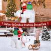image:imageVINGLI Lighted Inflatable Christmas Santa Claus and Polar Bear Outdoor Decorations 6ft Tall Blow Up Yard Decoration with Secure Stakes Electric Blower Fan for Indoor Garden Decor