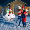 image:imageVINGLI Lighted Inflatable Christmas Santa Claus and Polar Bear Outdoor Decorations 6ft Tall Blow Up Yard Decoration with Secure Stakes Electric Blower Fan for Indoor Garden Decor