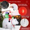 image:imageVINGLI Lighted Inflatable Christmas Santa Claus and Polar Bear Outdoor Decorations 6ft Tall Blow Up Yard Decoration with Secure Stakes Electric Blower Fan for Indoor Garden Decor
