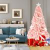 image:imageVINGLI 6 ft Green Unlit Artificial Christmas Pine Tree Small Xmas Tree Holiday Party Decoration with Sturdy Metal Stand Full 1050 Tips Branch for Indoor and OutdoorPink