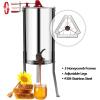 image:imageVINGLI Upgraded 3 Frame Honey Extractor Separator Food Grade Stainless Steel Honeycomb Spinner Drum Manual Crank with Adjustable Height StandsBeekeeping Pro Extraction Apiary Centrifuge Equipment