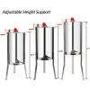 image:imageVINGLI Upgraded 3 Frame Honey Extractor Separator Food Grade Stainless Steel Honeycomb Spinner Drum Manual Crank with Adjustable Height StandsBeekeeping Pro Extraction Apiary Centrifuge Equipment