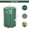 image:imageVINGLI Upgraded Rain Barrel Collapsible Water Tank Storage Container Rain Catcher Barrel with Volume Scale Mark Downspout Rainwater Collection System with Filter Spigot Overflow Kit100 Gallon