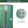 image:imageVINGLI Upgraded Rain Barrel Collapsible Water Tank Storage Container Rain Catcher Barrel with Volume Scale Mark Downspout Rainwater Collection System with Filter Spigot Overflow Kit100 Gallon